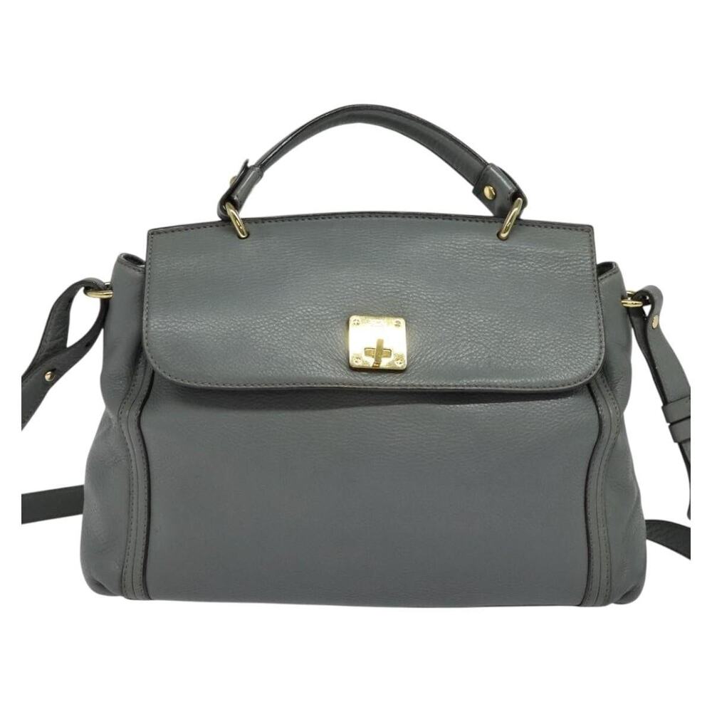 MCM Leather Handbag Gray